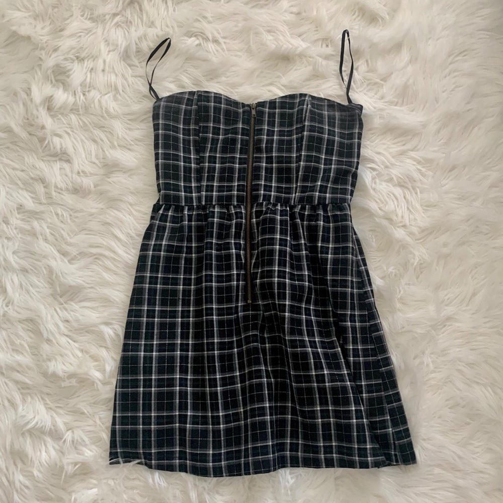 Black plaid dress